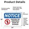 Signmission Positively No Admittance Except On Business OSHA Notice Sign, Vinyl Decal, 24in W x 18in L, 2PK OS-2PACK-NS-D-1824-L-16392 - alternate 2